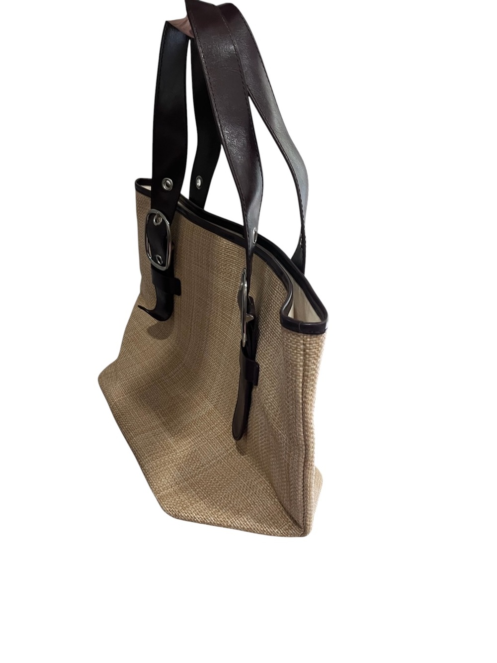 Banana Republic Brown Woven Straw Tote Bag - Picture 4 of 11
